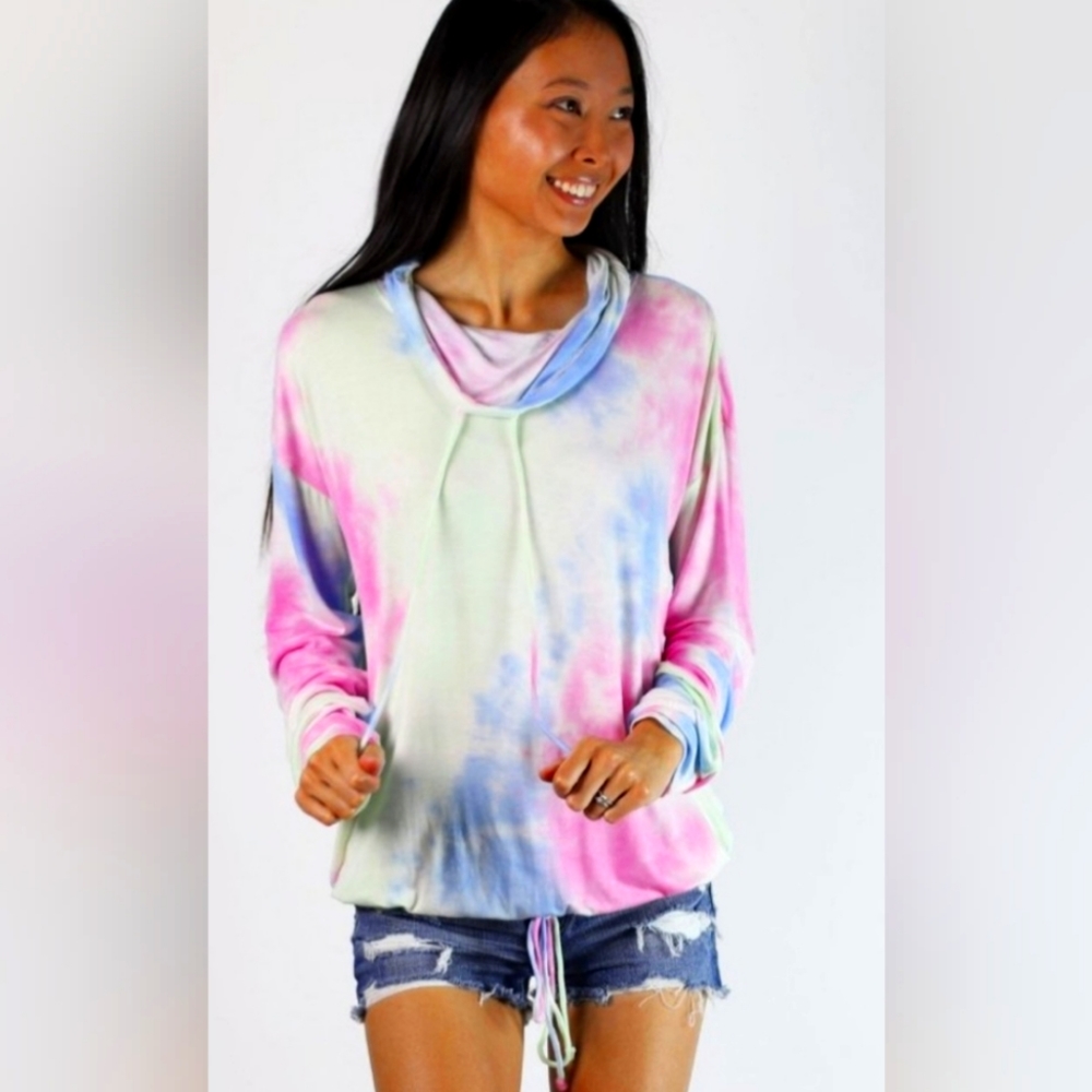 Cotton candy tye dyed pullover
